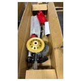 Electric Multifunctional Concrete Grinder & Burnishing Machine 6 Speed Adjustable 110V Heavy Duty Grinder for Floor Polishing,Wall Grinding,Metal Derusting with 180mm Diamond Disc &200mm Wire Brush