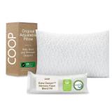 Coop Home Goods Original Adjustable Pillow, King Size Bed Pillows for Sleeping, Cross Cut Memory Foam Pillows - Medium Firm Back, Stomach and Side Sleeper Pillow, CertiPUR-US/GREENGUARD Gold