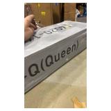 NEW JETO Metal Bed Frame,Queen Size Bed Frame with Storage Space,Heavy Duty Sturdy Mattress Foundation,Easy Assembly,No Box Spring Needed, Black,14 Inch,Queen