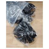 Peomeise Stretch Spandex Folding Chair Cover for Wedding Party Dining Banquet Event (Black,12pcs)