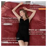 Wapaneus Heated Blanket Electric Full Size 72\x84\in with 10 Heating Levels 12 Timer Settings and 8 Hours Auto-Shut Off,Flannel Fast-Heating Electric Blanket,ETL Listed Machine Washable?Redin