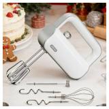 warran 4-in-1 Electric Hand Mixer for Baking, Cooking and Coffee Drinks?Light Olive Green?