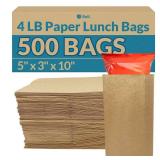 Reli. Brown Paper Bags 500 Count  Paper Lunch Bags Ideal for Small Lunches and Crafts  Perfect for Sandwiches and Snacks