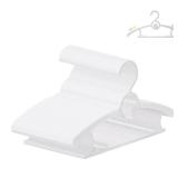 50 Pack Baby Hangers, 11\-14\in Adjustable Infant Hanger, Non-Slip Kids Hanger, Space Saving Plastic Hangers for Girl Boy Toddler Kids Child (White)in