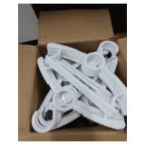 50 Pack Baby Hangers, 11\-14\in Adjustable Infant Hanger, Non-Slip Kids Hanger, Space Saving Plastic Hangers for Girl Boy Toddler Kids Child (White)in