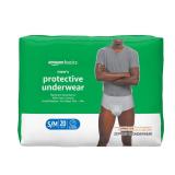 Amazon Basics Incontinence Underwear for Men, Maximum Absorbency, SmallMedium, 20 Count (1 Pack)
