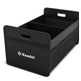 K KNODEL Car Trunk Organizer, Foldable Organizer for Car, Automotive Consoles and Organizers, Storage with Reinforced Handles (Medium, Black)