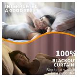 YoungsTex Short 100percent Blackout Curtains 40 Inch Length for Small Window, Light Pink Thermal Insulated Black Out Drapes with Grommet Privacy for Kids Girl Bedroom, 2 Panels, 42 X 40 Inch