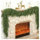 6 FT Christmas Norfolk Pine Garland, Realistic Greenery Artificial Garland for Indoor Outdoor Door Porch Fireplace Wall Staircase Holiday Christmas Decor