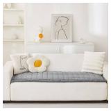 Awjcsv Couch Cover for Dogs Washable, Fuzzy Pet Couch Covers for 3 Cushion Sofa Pet Friendly, Non Slip Sofa Cover (Blue-Grey, 27.6\ x 59\in70 x 150cm)in