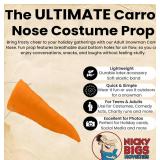 Nicky Bigs Novelties Orange Snowman Carrot Nose 4.25\  Plastic Carrot Nose with Breathable Holes and Secure Elastic Strap, Snowman Costume Accessory for Adultsin