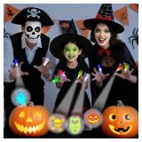 Halloween Party Favors, 40 Pcs Light Up Halloween Toys Bulk Finger Lights for Kids Glow In The Dark Halloween Treats Non Candy Goodie Bags Stuffers Classroom Prizes Treat or Trick Gifts