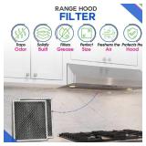 Stove Hood Vent Filter 10.5\ x 8.8\in 41F 97007696 Fitfts Nutone and Broan Range Hood Filter Replacement for Ductless Exhaust Fan - Mesh Screen Filters Grease and Carbon Freshens Kitchen Oven Air (1-P