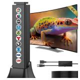 2025 TV Antenna Indoor,Digital Antenna for Smart TV with 1900 Miles Range,TV Antenna for Local Channels Support 8K 4K 1080p TVs,HDTV Antennas 360° Signal Booster Reception-HD Antena 25ft Coax Cable