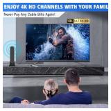 2025 TV Antenna Indoor,Digital Antenna for Smart TV with 1900 Miles Range,TV Antenna for Local Channels Support 8K 4K 1080p TVs,HDTV Antennas 360° Signal Booster Reception-HD Antena 25ft Coax Cable