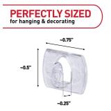 Command Indoor Mini Light Clips, 45 Clear Clips and 54 Command Strips, Damage Free Hanging Christmas Decorations, Wall Clips for Hanging Lights and Cable Management, Holds up to 0.3 lb