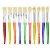10Pcs Paint Brushes for Kids, Anezus Kids Paint Brushes Toddler Large Chubby Brushes Round and Flat Preschool Painting Brushes for Washable Paint Acrylic Paint