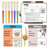 10Pcs Paint Brushes for Kids, Anezus Kids Paint Brushes Toddler Large Chubby Brushes Round and Flat Preschool Painting Brushes for Washable Paint Acrylic Paint