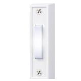 Lighted Doorbell Button, Wall Mounted Doorbell Switch with LED Light, Wired Door Bell Push Buttons for Garage Door Opener, Transformer, Ringers, Buzzers (White)
