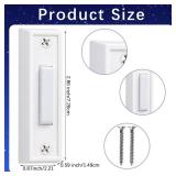 Lighted Doorbell Button, Wall Mounted Doorbell Switch with LED Light, Wired Door Bell Push Buttons for Garage Door Opener, Transformer, Ringers, Buzzers (White)