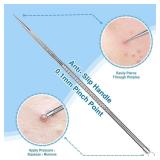 Vybiekr Stainless Steel Blackhead Remover, Pimple Extractor, Pimple Popper, Comedone Extractor, Surgical Grade Acne Treatment Tool, 3rd Generation Blemish Removal Kit for Face, Nose, T-Zone, 2Pcs