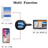 Car Charger for Garftmin Nuvi, Garftmin GPS Charger Cable,Mini USB Power Cord Cable Dual Port USB Vehicle Power Charging Cable Cord for Garmi Nuvi C255 Dashcam