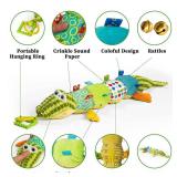 Jollybaby Baby Toys, Tummy Time Baby Toys 6-12 Month with Rattles, Crinkle, Newborn Musical Toy for Infant 0 3 6 9 12 Months Boys and Girls-Alligator