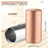 (1ct) Aluminum Storage Jar Airtight Containers Portable Multipurpose Storage Container Bottles for Spices Coffee Teas Travel Rose Gold and Silver - Large