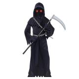 Grim Reaper Costume Kids Scary Halloween Costumes for Boys Girls