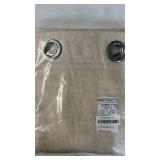 NICETOWN Natural Linen Curtains 84 inch Long 2 Panels Set, Grommet Top Thick Linen Burlap Semi Sheer Vertical Drapes Privacy Assured with Light Filtering for BedroomLiving Room, W55 x L84