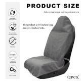 DXNQ 2PCS Car Towel Seat Cover, Waterproof Sweating Non-Slip Premium Soft Towel Carseat Protector, Universal Machine Washable Car Truck SUV Front Seat Cover for Gym Workout Beach Hiking (Gray)