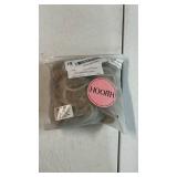 HOOJIH 2PCS Messy Bun Hair Piece, Curly Wavy Hair Wrap Ponytail Hairpieces, Light Golden Blonde with White Blonde