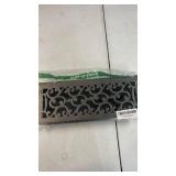 Howeall 4x12 Inches Heavy Duty Walkable Floor Register - Easy Adjust Air Supply Lever Decorative Floor Vent Covers - Savannah Design Vent Covers for Home - Satin Nickel