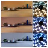 StarryEver Under Cabinet Lights Wireless Battery Powered, Led Strip Lights with Remote, 20 inch Shelf Closet Lights Dimmable, 3 Color and12 Modes Cabinet Lighting for Shelves Drawer Wardrobe Hallway