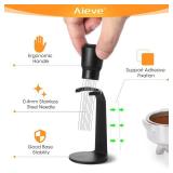 Aieve WDT Tool Espresso, Distribution Tool Espresso Accessories, 10 Needle Coffee Stirrer with Stand for Barista (Ease of Use in 2 Ways Installtion)