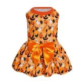 choyaxo Halloween Dog Dress Pet Halloween Dress Puppy Halloween Skirt with Bow for Halloween Puppies and Kittens
