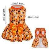 choyaxo Halloween Dog Dress Pet Halloween Dress Puppy Halloween Skirt with Bow for Halloween Puppies and Kittens