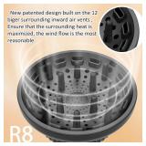 LIGOLIG Hair Difuser Attachment Universal Diffuser Hair Dryer for 1.4-inch to 2.4- inch Blow Dryer, Hair Diffuser for Curly Hair and Natural Wavy Hair (Black)