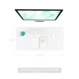 YSAGi Non-Slip Leather Desk Pad, Waterproof Laptop Computer Desk Keyboard Mat, Table Protector Blotter Mat, Large Mouse Pad for OfficeWorkHomeDecor(White, 31.5\ x 15.7\in)in
