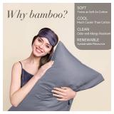 BEDELITE Body Pillow Cover, Rayon Made from Bamboo, Cooling Body Pillow Pillowcase for Hot Sleepers and Night Sweats, Breathable and Silky Soft Full Long Pillow Case Cover (Grey, 20x54 Inches)