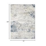 Area Rug Living Room Rugs - 6x9 Abstract Large Soft Indoor Washable Rug Neutral Modern Low Pile Carpet for Bedroom Dining Room Farmhouse Home Office - Beige Blue