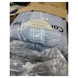 AMBERSPACE Full Size Comforter Sets, Light Blue Plaid Bedding Set 7 Piece for Boys Girls Teen, Classic Homestead-Style Kids Comforter Set Bed in A Bag with Sheets, Pillowcases and Shams