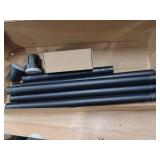 Black Shower Curtain Rod 36-84 Inch(3-7ft), No Slip No Drill Stainless Steel Spring Tension Curtain Rod, No Rust Rod Adjustable For Christmas Holiday Decor