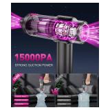 EYYA Handheld Cordless Car Vacuum Cleaner, 4-in-1 Portable Mini Car Vacuum Cleaner, 15000PA High Power and Air Duster with LED Light for Home Office