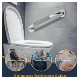 Grab Bars for Shower, 2 Pack 16-Inch Anti Slip Shower Handles for Elderly, Safety Shower Grab Bar, Stainless Steel Handicap Grab Bars for Bathroom (Polished Nickel 1\ Diameter)in