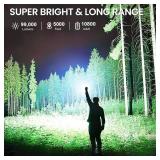 Rechargeable Spotlight Flashlight, 99,000 Lumen Super Bright Led Spotlight with 6 Modes and Foldable Tripod, Powerful Spot Light 30H Long Runtime, Handheld Spot Light for Outdoor Boating Hµnting