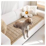 Gumfolk Non Slip Fuzzy Pet Couch Covers for Sofa, Washable Couch Cushion Covers for Large Dogs
