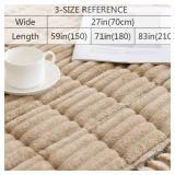 Gumfolk Non Slip Fuzzy Pet Couch Covers for Sofa, Washable Couch Cushion Covers for Large Dogs