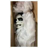 Scary Halloween Decorations Outdoor, Hanging Swinging Girl with Sound and Slap Activated, Light Up Eyes, Creepy Expression, 6.2FT Halloween Decor for Indoor Outdoor Haunted House