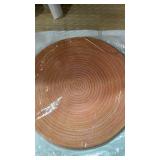 Geosar 100 Pcs Disposable Paper Placemats Cotton Woven Look 13ftft Round Placemats Rustic Disposable Table Pads Bulk for Dining Table Decoration Birthday Wedding Bridal Baby Shower Party(Orange)